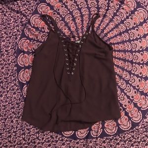 Lace up tank top